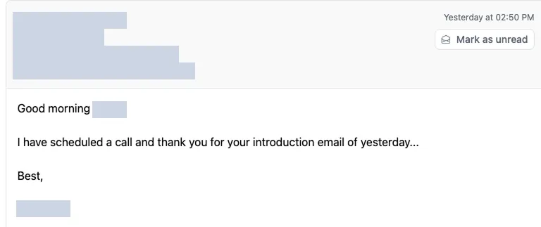 Positive reply 6 from prospect showing interest